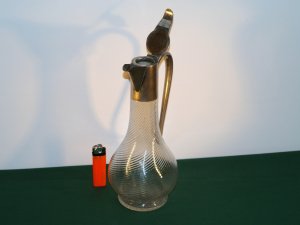 An Antique Silver plated Burgundy Carafe.