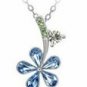 Swarovski Crystals Floral Blossom Pendant Necklace