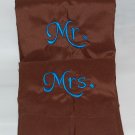 Brown monogrammed Pillow Cases