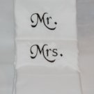 White monogrammed pillowcases