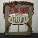 New Country Welcome wall hanging pip wreath 22436
