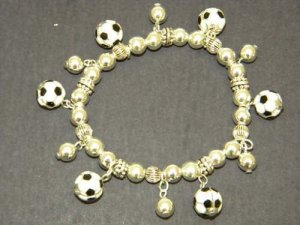 NEW Stretch bracelet with Soccer balls