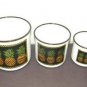 Enamelware Pinapple Canister 3 pc Set distressed look