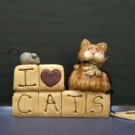 I Love Cats By Blossom Bucket Resin