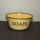 New Enamelware Soaps Bowl - cream