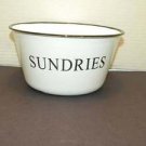 New Enamelware Sundries Bowl  Vintage & distressed look