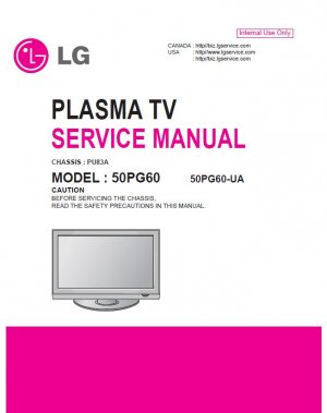 LG 50PG60 50PG60-UA PLASMA TV SERVICE REPAIR MANUAL