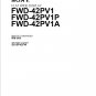 SONY FWD-42PV1 FWD-42PV1P FWD-42PV1A TV SERVICE REPAIR MANUAL