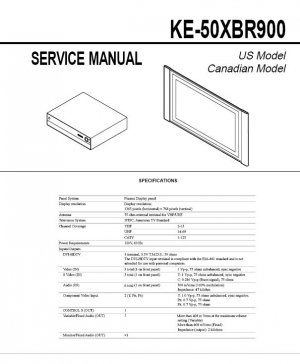 SONY KE-50XBR900 FLAT PANEL TV SERVICE REPAIR MANUAL