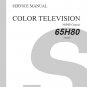 TOSHIBA 65H80 PROJECTION TV SERVICE REPAIR MANUAL