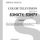 TOSHIBA 53HX71 53H71 TV SERVICE REPAIR MANUAL