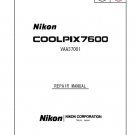 NIKON COOLPIX 7600 DIGITAL CAMERA SERVICE REPAIR MANUAL