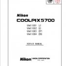 NIKON COOLPIX 5700 DIGITAL CAMERA SERVICE REPAIR MANUAL
