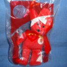 NEW McDonalds Happy Meal Toy 25th Red Ty Teenie Beanie Bear Years Happiness # 1 NEW McDonalds Happy Meal Toy 25th Red Ty Teenie Beanie Bear Years Happiness # 1