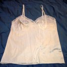 Deena White Camisole 36 Cami Adjustable Straps Nylon Style 2290 Large