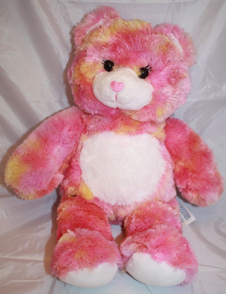 yellow and pink teddy bear