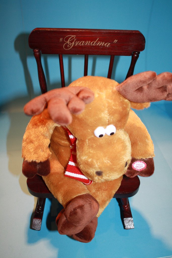 dj reindeer animated plush