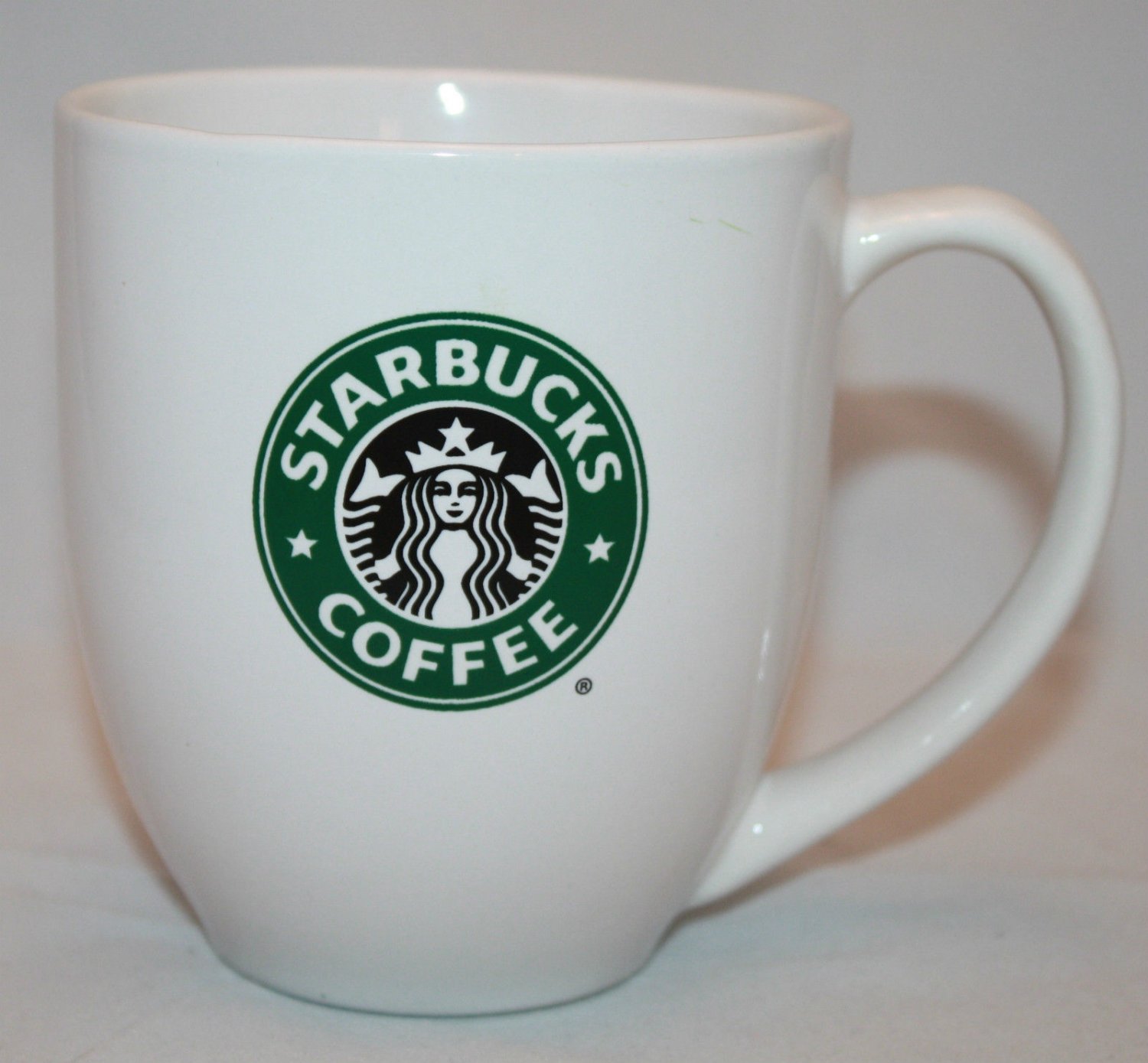 Starbucks Coffee Mug Siren Mermaid Logo 14 Oz Tea Cup White Green Black