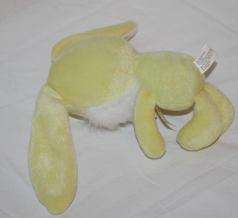 PUBLIX EASTER BUNNY RABBIT 8" Stuffed Animal Plush Yellow Polka Dot Bow