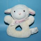 Koala Baby Plush Lamb 5" Cream Pink Bow Sheep Stuffed Ring Rattle Baby Soft Toy Koala Baby Plush Lamb 5" Cream Pink Bow Sheep Stuffed Ring Rattle Baby Soft Toy