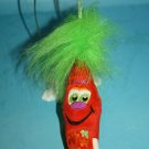 Kooky 8" Bean Bag Krew 19 Enrico #146 Plush Stuffed Green Fuzzy Hair Soft Toy
