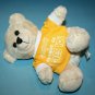 Teddy Bear 7" Beige Light Tan Sits Soft Toy Plush Hartwell GA Tee Stuffed Animal