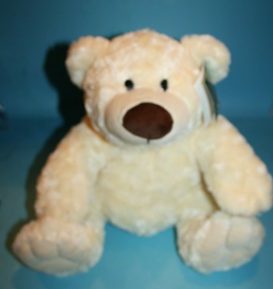 Kellytoy TEDDY BEAR 14" Cream Swirl Plush Brown Nose Stuffed Animal NEW