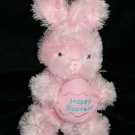 Inter American Pink HAPPY EASTER Egg BUNNY RABBIT 9" Plush Soft Toy Stuffed Bow