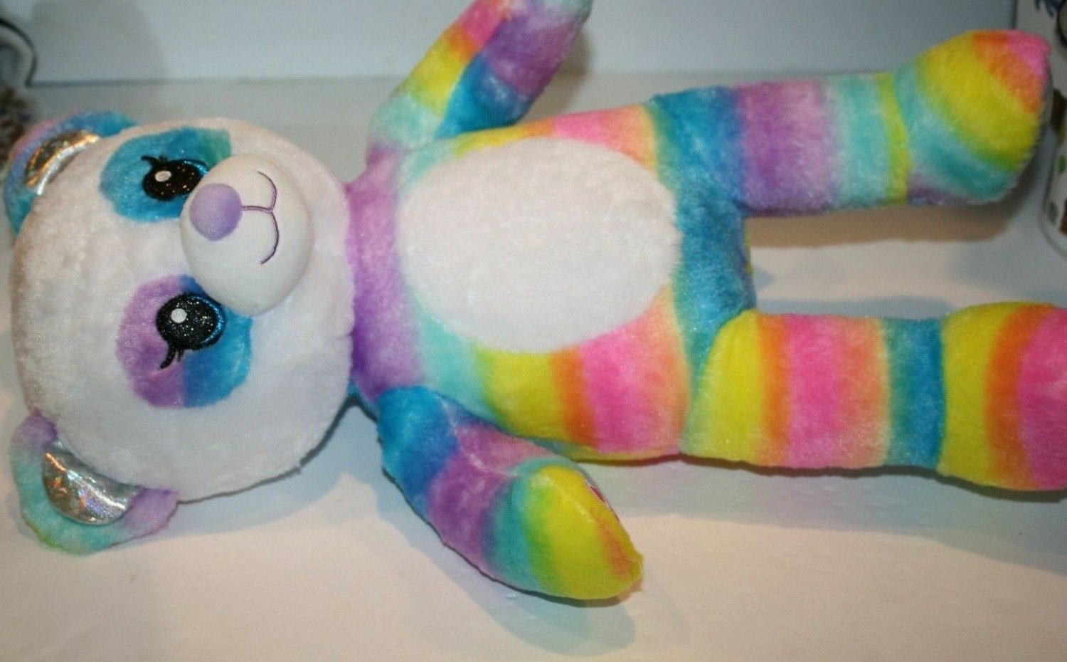 Build A Bear Rainbow Friends Panda Bear 17" Plush Glitter Eye Stuffed