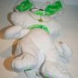 Publix Easter Bunny Rabbit 12" White Plush Lime Green Ear Nose Stuffed Soft Toy