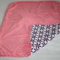 Carseat Canopy Kendra Pink Minky Raised Dot Plush Soft Cotton Blue Daisy Pattern