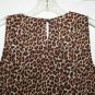 Charming Charlie Misses SMALL Leopard Animal Tank Top Cami Black Asymmetrical