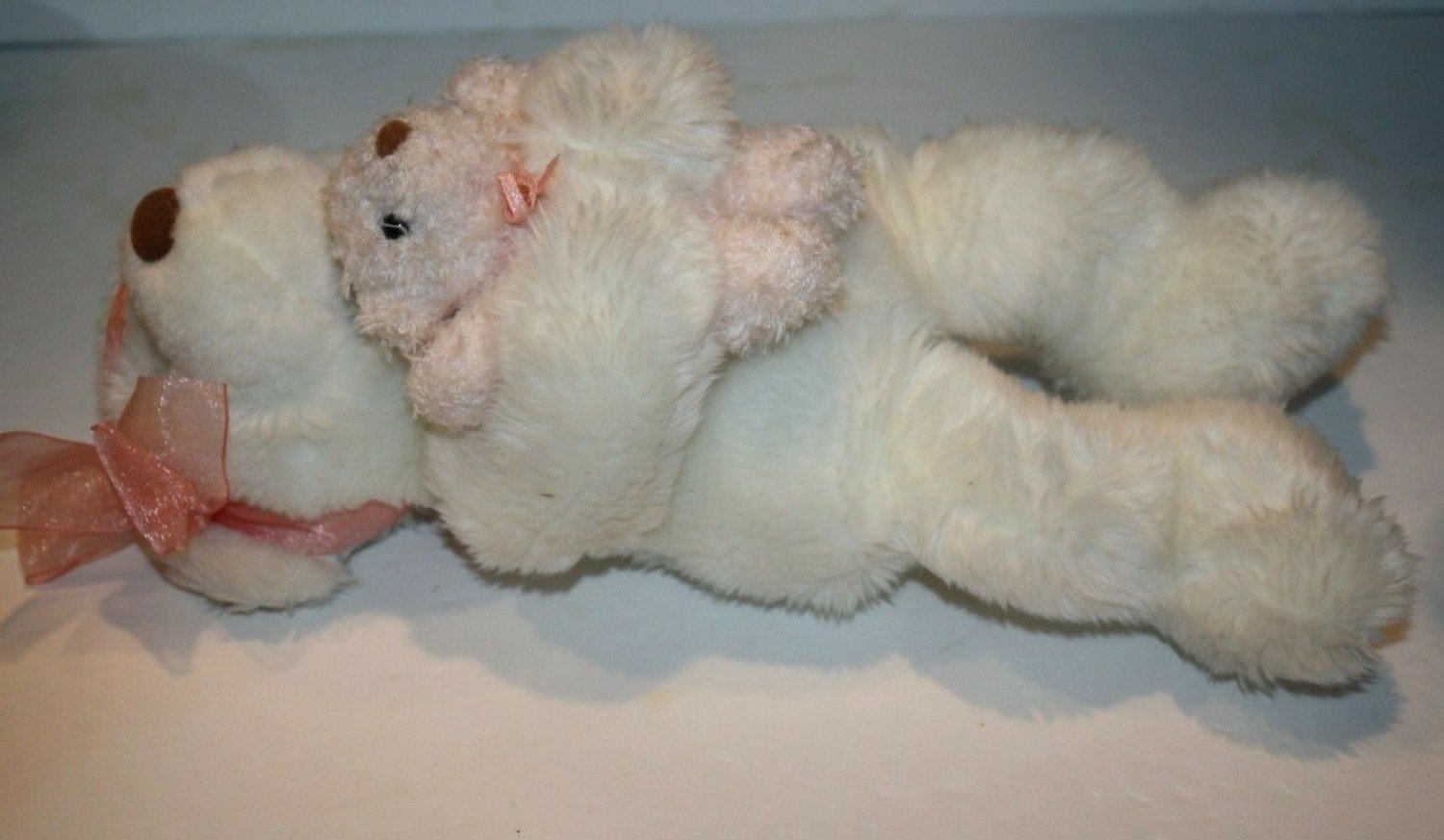 Gund Bears Mommy Holds Baby Mommas Love Plush White Pink Soft Toy 