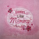 Sweet Like Mommy Baby Starters Baby Blanket Pink Girl Satin Circle Soft 39" 2010