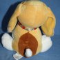 Fiesta Dog Plush Pup Tan White 8" Valentine Heart Charm Bracelet Collar Soft Toy