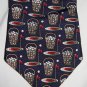 Lord & Taylor Golf Tie Men Sports Silk Navy Kensington Bucket of Balls Italy 58"