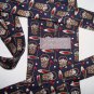 Lord & Taylor Golf Tie Men Sports Silk Navy Kensington Bucket of Balls Italy 58"