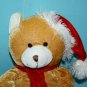 Greenbrier Santa Teddy Bear 9" Cap Scarf Christmas Brown Plush Stuffed 2009 Toy