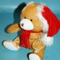 Greenbrier Santa Teddy Bear 9" Cap Scarf Christmas Brown Plush Stuffed 2009 Toy