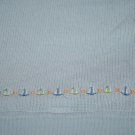 Target Lullaby Club Sailboat Baby Boys Blanket Cotton Blue Knit Boat Edge 40"