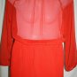 Jessica Simpson Misses MEDIUM Georgette Red Beaded Blouson Sheer Mini Dress