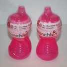 Munchkin Mighty Grip Spill Proof Sippy Cup 10 Oz Pink Soft Spout Lot of 2 NEW