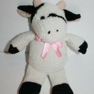 Atico Intl Black White Plush Cow 9" Stuffed Farm Animal Pink Bow Small Soft Toy Atico Intl Black White Plush Cow 9" Stuffed Farm Animal Pink Bow Small Soft Toy