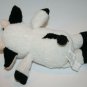 Atico Intl Black White Plush Cow 9" Stuffed Farm Animal Pink Bow Small Soft Toy