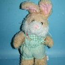 PCCW Easter Bunny Rabbit 8" Small Green Striped Overalls Plush Stuffed Soft Toy PCCW Easter Bunny Rabbit 8" Small Green Striped Overalls Plush Stuffed Soft Toy