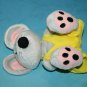 Preferred Plush Mouse Yellow Overalls 6" Gray Plush Stuffed Rat 2002 Soft Toy