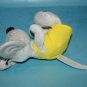 Preferred Plush Mouse Yellow Overalls 6" Gray Plush Stuffed Rat 2002 Soft Toy