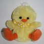 Walmart Happy Easter Chick Duck 6" Yellow Plush Stuffed Soft Toy Dot Bow Sound