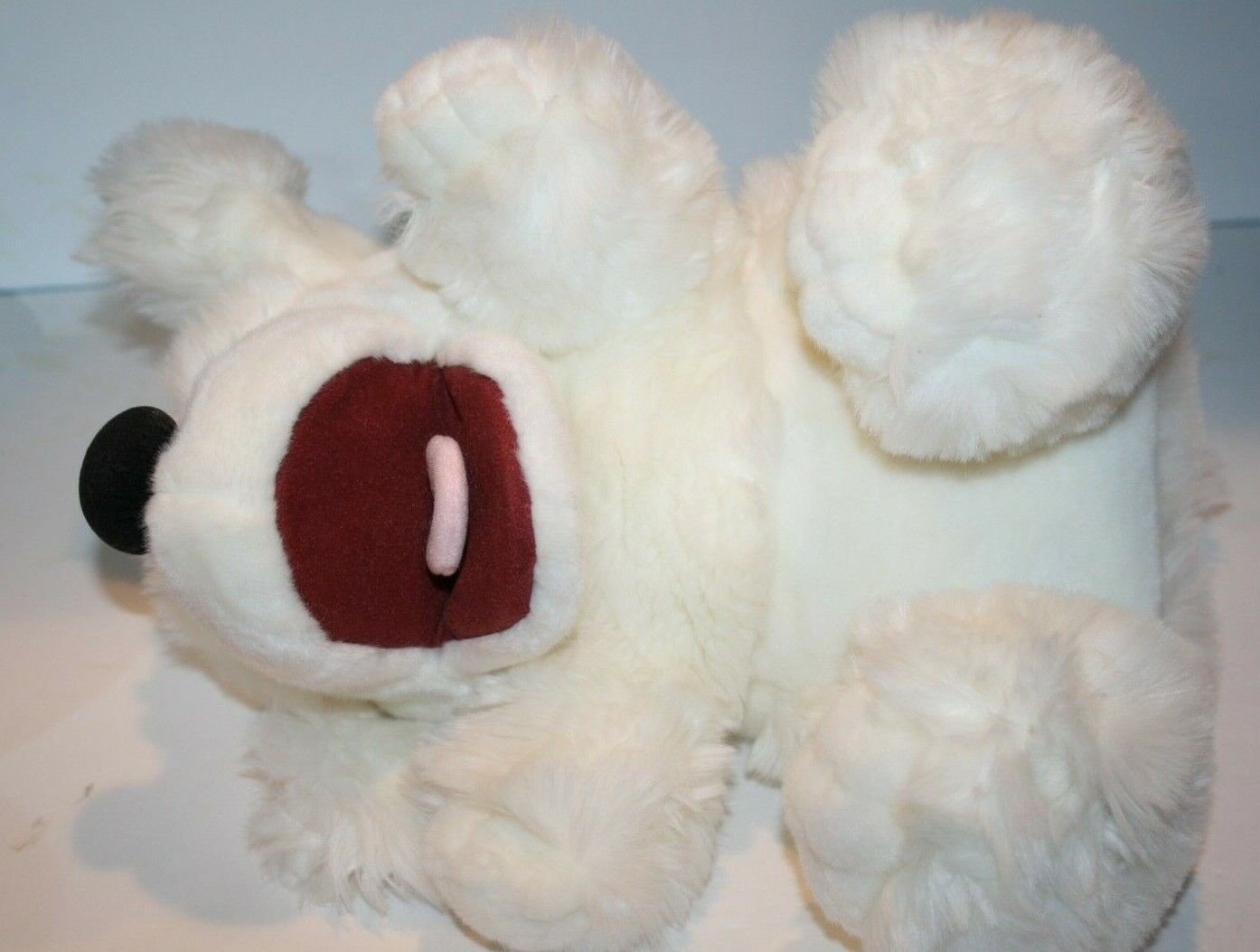 Costco White Poodle Puppy Dog Puppet 13" Plush Soft Toy Barking Stuffed