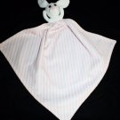 Easter Bunny Rabbit Security Blanket Lovey 18" Pink White Striped Small Soft Toy Easter Bunny Rabbit Security Blanket Lovey 18" Pink White Striped Small Soft Toy
